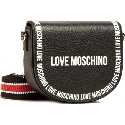 Γυναικεία Τσάντα Χιαστί Flap Bag Δερμάτινη Love Moschino σε Χρώμα Μαύρο JC4280PP0CKO100A