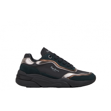 Αθλητικά Pepe Jeans Γυναικεία Παπούτσια Sneakers Arrow Pop σε Χρώμα Μαύρο PLS31399 999