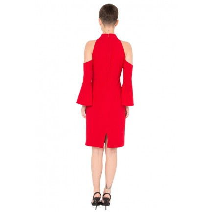 Matis Fashion Φόρεμα Μίνι Πενσιλ σε Χρώμα Κόκκινο 3221930