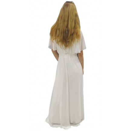 Φόρεμα Γάμου Fuego Fashion Μάξι σε Χρώμα Λευκό 122-6126