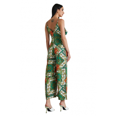 Cento Fashion Ολόσωμη Φόρμα με Βολάν Γυναικεία σε Χρώμα Brazil Green 1902902