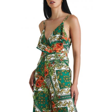 Cento Fashion Ολόσωμη Φόρμα με Βολάν Γυναικεία σε Χρώμα Brazil Green 1902902