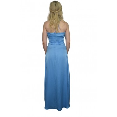 Desiree Φόρεμα Μάξι Σατινέ Γυναικείο σε Χρώμα Γαλάζιο 08.38142