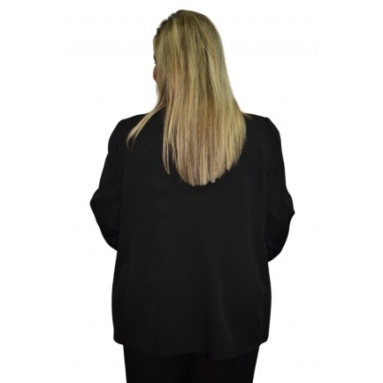 Kyara Plus Size Σακάκι Γυναικείο σε Χρώμα Μαύρο 2131-01002