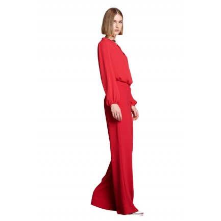 Matis Fashion Παντελόνι Γυναικείο Ψηλόμεσο σε Χρώμα Κόκκινο 3223416