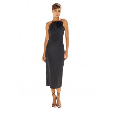 Desiree Φόρεμα Μίντι με διαφάνεια Γυναικείο σε Χρώμα Μαύρο 08.39008