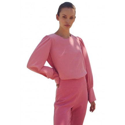 Desiree Μπλούζα με Μεγάλη Μανσέτα Γυναικεία σε Χρώμα Ροζ 17.39003