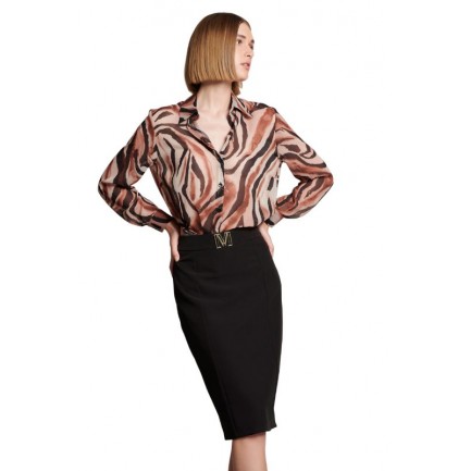 Matis Fashion Φούστα Μίντι σε Pencil γραμμή Γυναικεία σε Χρώμα Μαύρο 3223301