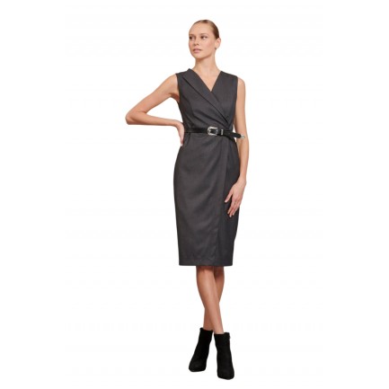 Matis Fashion Φόρεμα Μίντι Γυναικείο σε Χρώμα Ανθρακί 3223928