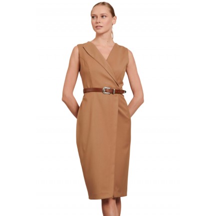 Matis Fashion Φόρεμα Μίντι Γυναικείο σε Χρώμα Καμηλό 3223928