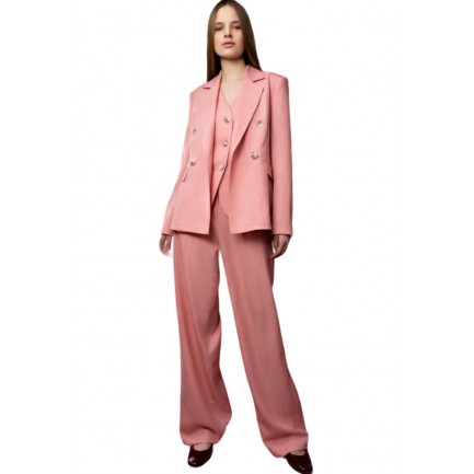 Desiree Παντελόνι με ρίγες Γυναικείο σε Χρώμα Ροζ 01.40020