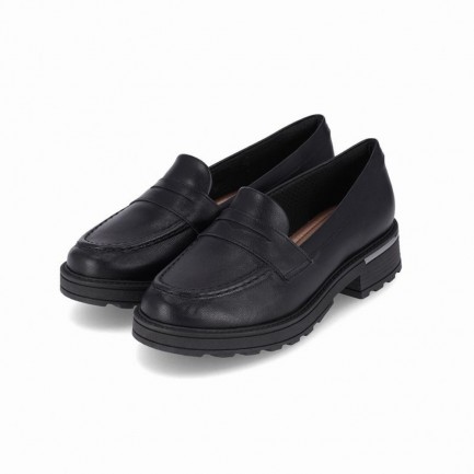 Piccadilly Ανατομικά Oxfords Γυναικεία σε Χρώμα Μαύρο 735027-14